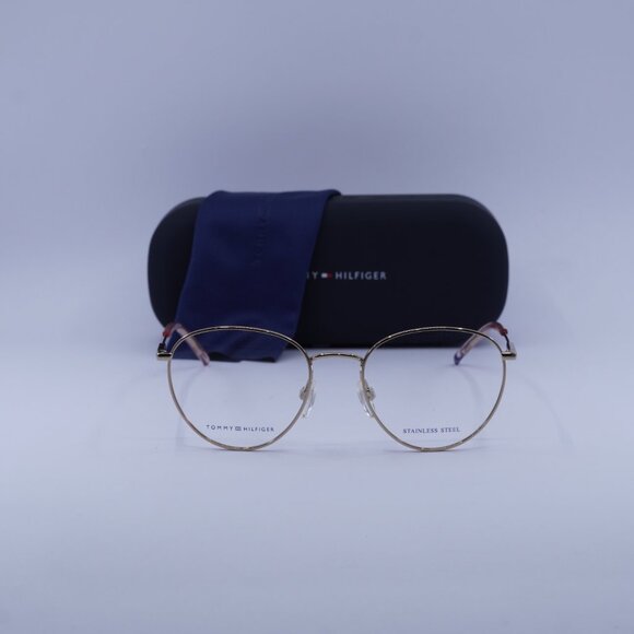 Tommy Hilfiger TH 1727 0DDB 00 Geometric Eyeglasses – Gold Cooper 52mm - Picture 2 of 10